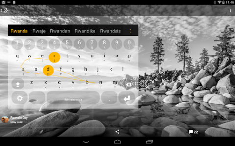 اسکرین شات برنامه Rwanda Keyboard plugin 2