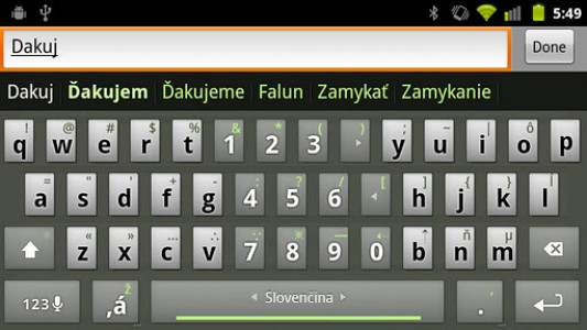 اسکرین شات برنامه Slovak Keyboard Plugin 2