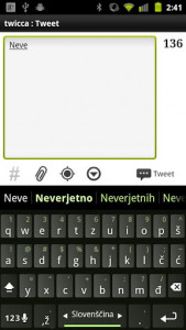 اسکرین شات برنامه Slovenian Keyboard Plugin 1