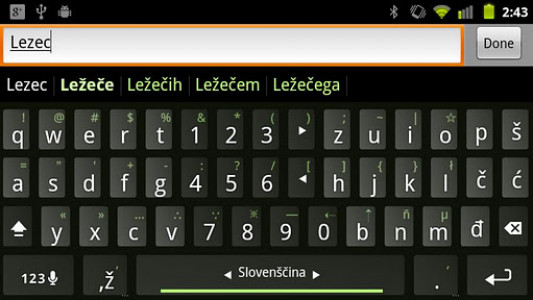 اسکرین شات برنامه Slovenian Keyboard Plugin 4