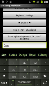 اسکرین شات برنامه Sundanese Keyboard Plugin 2