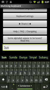 اسکرین شات برنامه Sundanese Keyboard Plugin 1