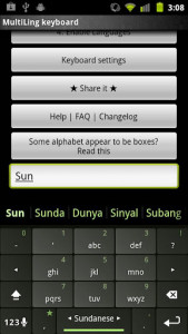 اسکرین شات برنامه Sundanese Keyboard Plugin 2