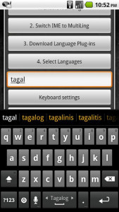 اسکرین شات برنامه Tagalog Keyboard Plugin 1