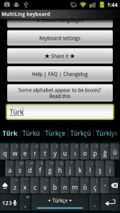 اسکرین شات برنامه Turkish Keyboard Plugin 2