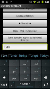 اسکرین شات برنامه Turkish Keyboard Plugin 3
