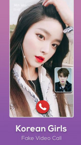 اسکرین شات 1 برنامه Korean Girls Video Call Prank