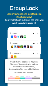 اسکرین شات 5 برنامه UBhind(App lock/Screen time)