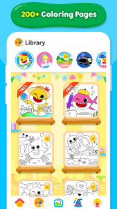 اسکرین شات 3 برنامه Baby Shark Coloring Book: Kids
