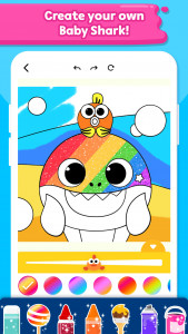 اسکرین شات برنامه Baby Shark Coloring Book: Kids 1