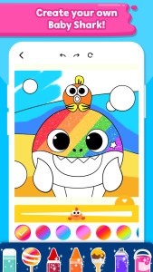 اسکرین شات 1 برنامه Baby Shark Coloring Book: Kids