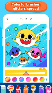 اسکرین شات برنامه Baby Shark Coloring Book: Kids 2