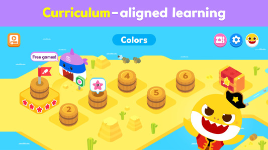 اسکرین شات 1 برنامه Baby Shark English: ABC Games