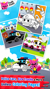 اسکرین شات برنامه Cars Coloring Book PINKFONG 1