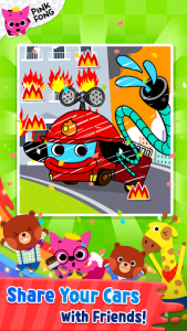 اسکرین شات برنامه Cars Coloring Book PINKFONG 4