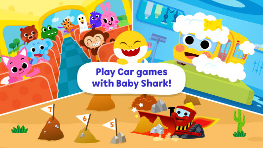 اسکرین شات برنامه Baby Shark Car Town: Kid Games 7