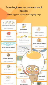 اسکرین شات 2 برنامه Eggbun: Learn Korean Fun
