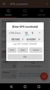 اسکرین شات برنامه GPS coordinate converter 7
