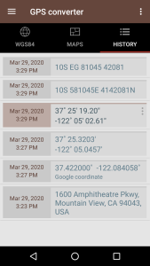 اسکرین شات 3 برنامه GPS coordinate converter