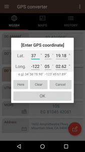 اسکرین شات 6 برنامه GPS coordinate converter
