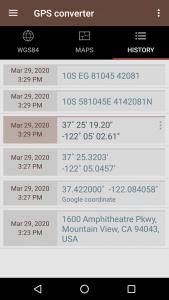 اسکرین شات برنامه GPS coordinate converter 3