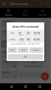 اسکرین شات برنامه GPS coordinate converter 6