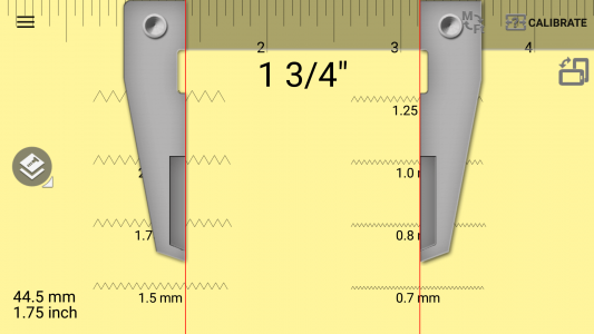 اسکرین شات برنامه Thread pitch gauge 2