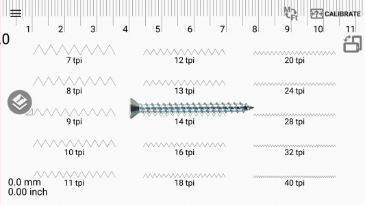 اسکرین شات برنامه Thread pitch gauge 1