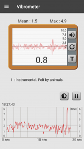 اسکرین شات 2 برنامه Vibration Meter