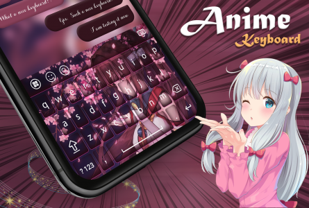 اسکرین شات برنامه Keyboard - Anime Keyboard 4