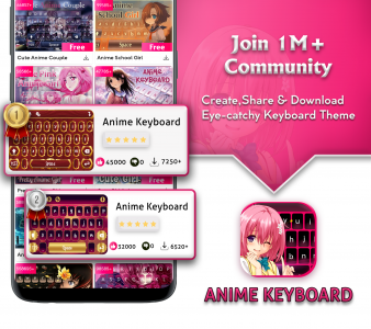 اسکرین شات برنامه Keyboard - Anime Keyboard 2