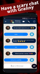 اسکرین شات بازی scary granny's video call/chat game prank 4