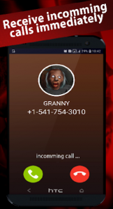 اسکرین شات بازی scary granny's video call/chat game prank 1
