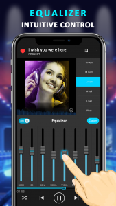 اسکرین شات 2 برنامه EQ Bass Music Player- KX Music