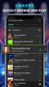 اسکرین شات 1 برنامه EQ Bass Music Player- KX Music