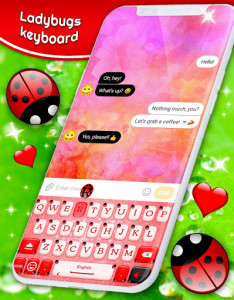 اسکرین شات برنامه Ladybugs Keyboard 🐞 Lady Beetle Keyboards Themes 1