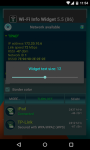 اسکرین شات برنامه Wi-Fi Info Widget 5