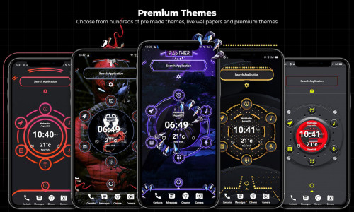 اسکرین شات 4 برنامه Alpha Hybrid Launcher 4D theme