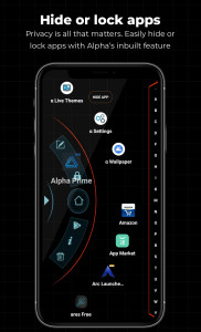 اسکرین شات 2 برنامه Alpha Hybrid Launcher 4D theme