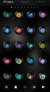 اسکرین شات برنامه Theme Launcher - Spheres Black 7