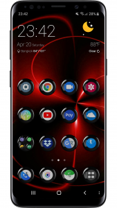 اسکرین شات برنامه Theme Launcher - Spheres Black 3