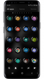 اسکرین شات برنامه Theme Launcher - Spheres Black 6