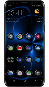 اسکرین شات برنامه Theme Launcher - Spheres Black 2