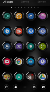 اسکرین شات برنامه Theme Launcher - Spheres Black 8