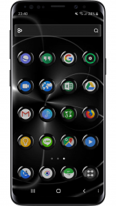 اسکرین شات برنامه Theme Launcher - Spheres Black 5