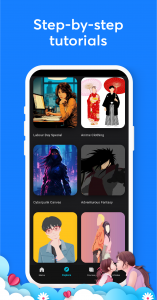 اسکرین شات 5 برنامه Learn to Draw Anime by Steps