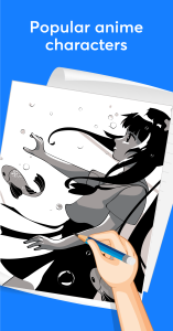 اسکرین شات 2 برنامه Learn to Draw Anime by Steps