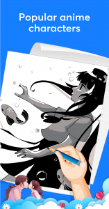 اسکرین شات 2 برنامه Learn to Draw Anime by Steps
