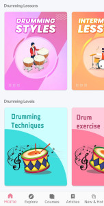 اسکرین شات 7 برنامه Learn Drums App - Drumming Pro