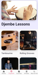 اسکرین شات 4 برنامه Learn Drums App - Drumming Pro